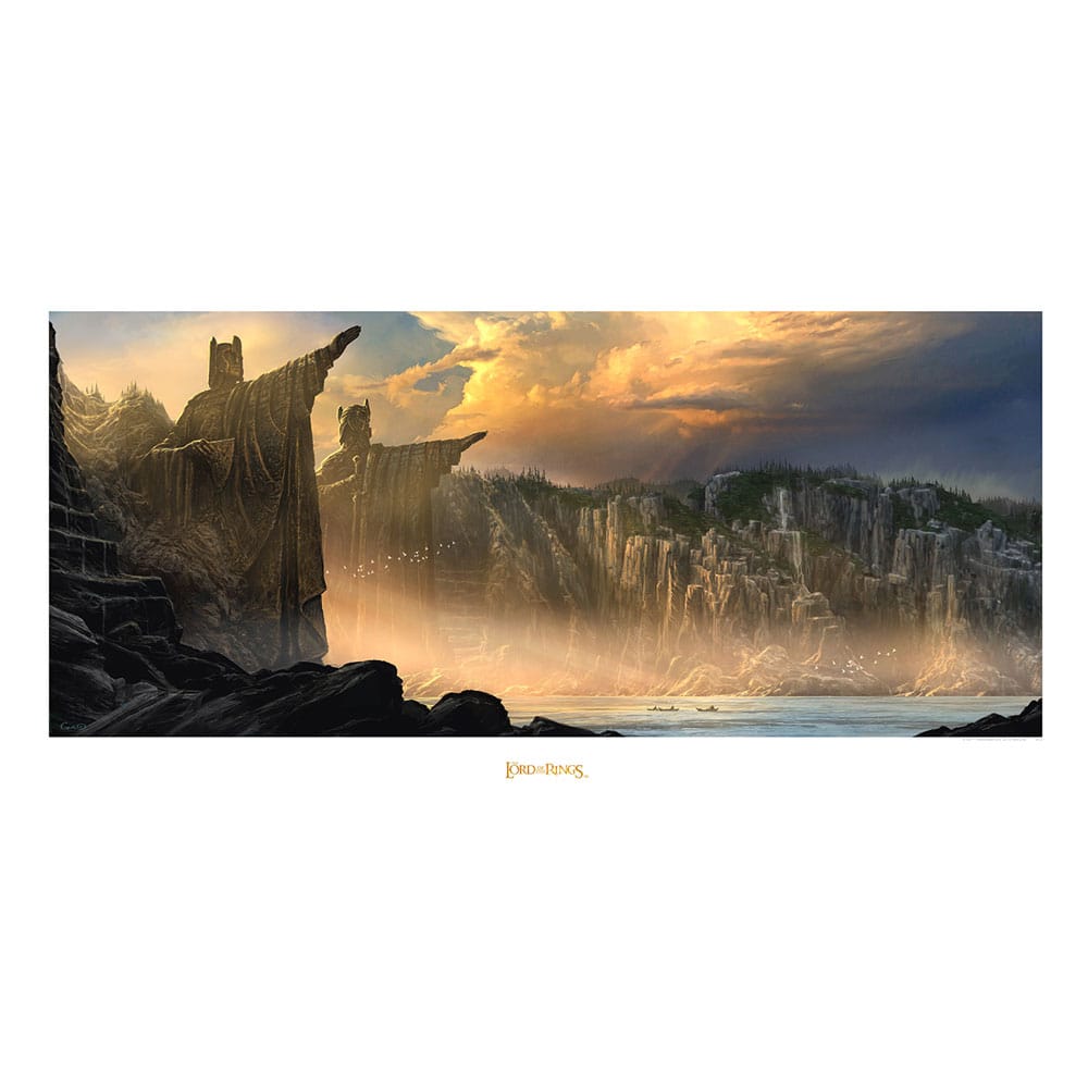 Lord of the Rings Art Print the Argonath - Pillars of the Kings 59 x 30 cm