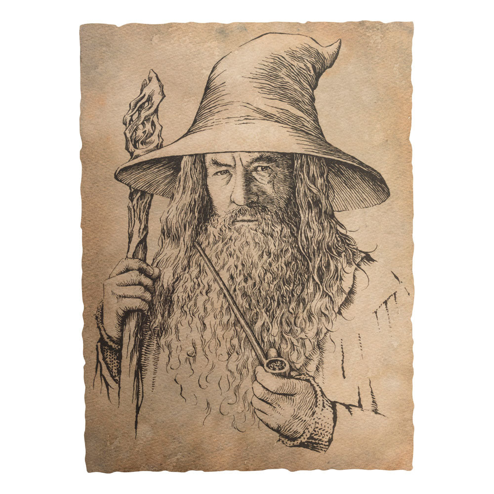 The Hobbit Art Print Portret van Gandalf The Gray 21 x 28 cm