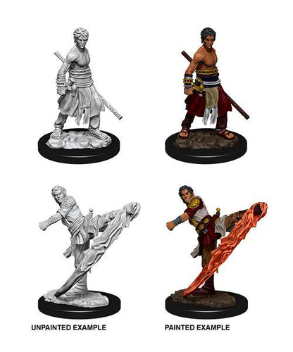 D&amp;D Nolzur's Marvelous Miniatures Onbeschilderde Miniaturen Mannelijke Half-Elf Monnik Case (6)