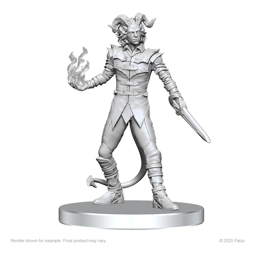 Pathfinder Deep Cuts ongeverfde miniaturen Vordine (Infanterie Duivel) & Pitborn Rogue