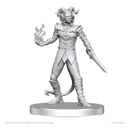 Pathfinder Deep Cuts ongeverfde miniaturen Vordine (Infanterie Duivel) & Pitborn Rogue