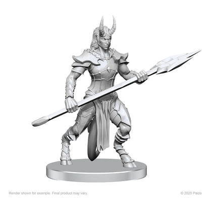 Pathfinder Deep Cuts ongeverfde miniaturen Vordine (Infanterie Duivel) & Pitborn Rogue