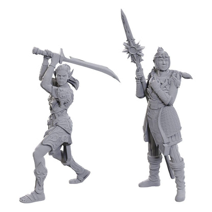 D&D Nolzur's prachtige miniaturen Ongeverfde miniatuur Lae'zel & Shadowheart
