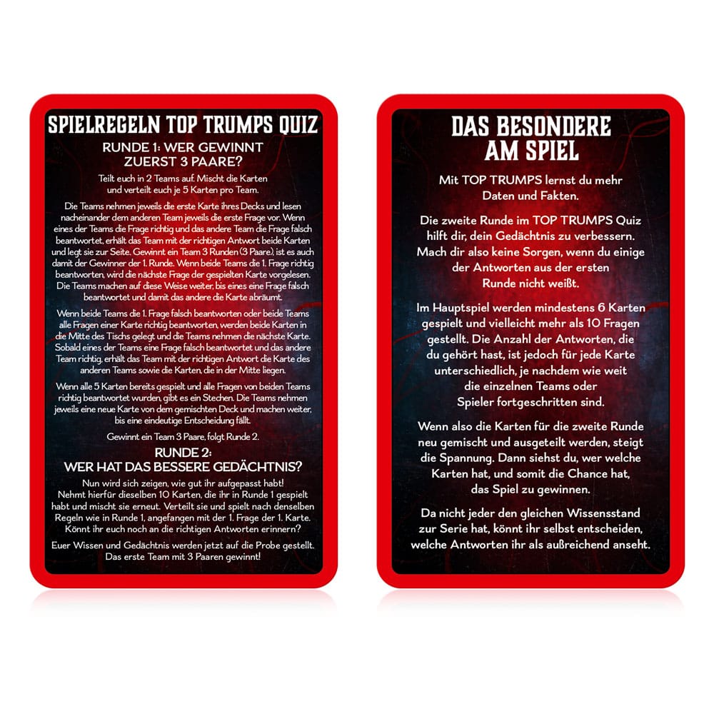 Stranger Things Card Game Top Trumps Quiz *Duitse versie *