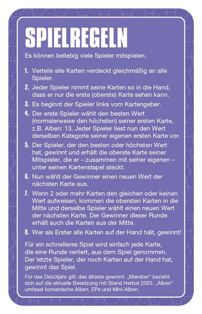 K-Pop Kaartspel Top Trumps *Duitse versie*