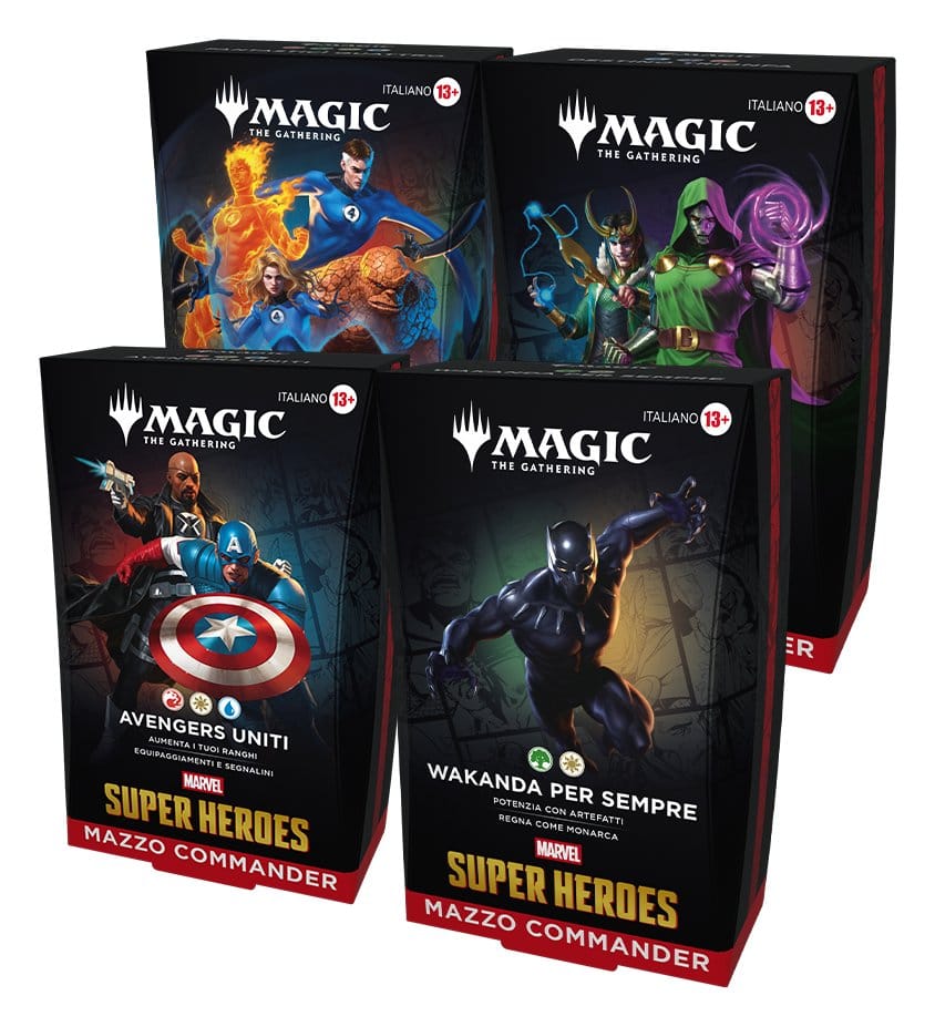 Magic the Gathering Marvel Super Heroes Commander Decks Case (4) Italiaans