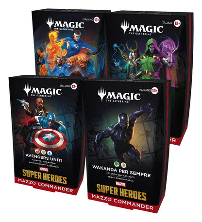Magic the Gathering Marvel Super Heroes Commander Decks Case (4) Italiaans