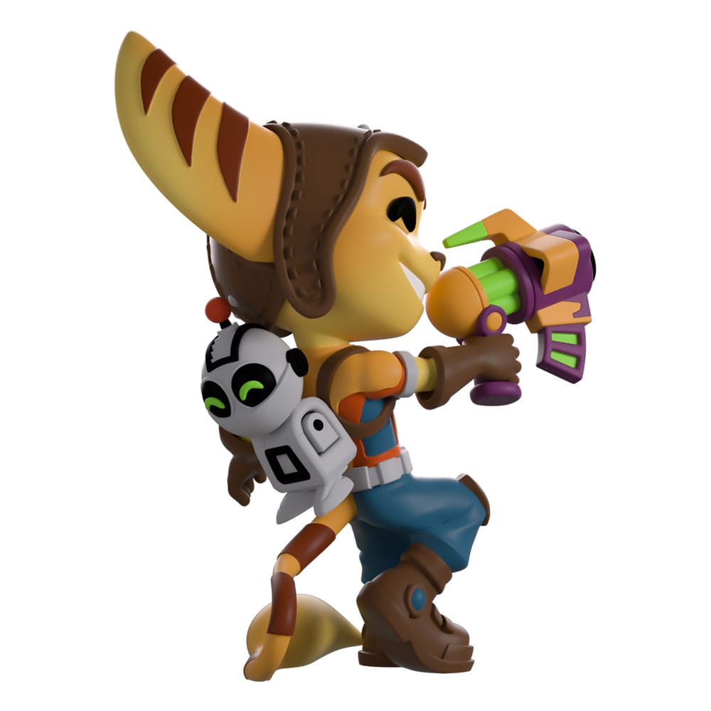 Ratchet & Clank vinyl figuur ratel en gerooster 10 cm