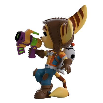 Ratchet & Clank vinyl figuur ratel en gerooster 10 cm