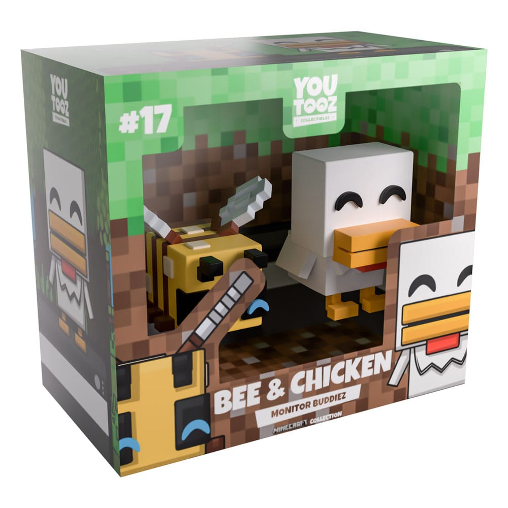 Minecraft vinylfiguren Bee en Chicken Monitor Buddiez