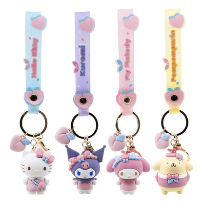 Sanrio Peach Series Keychain met handband Hello Kitty en vrienden Display (12)