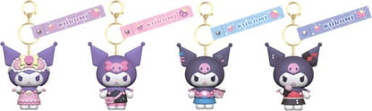 Sanrio Kuromi Leuke Outfit-serie sleutelhanger met draagriem Kuromi-display (12)