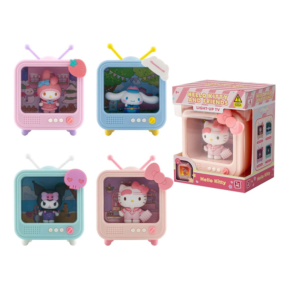 Sanrio Bedide Light TV -serie Mini -figuren Hello Kitty en vrienden 8 cm display (8)